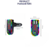 F12 Universal Dual USB Car Charger With Fm Transmitter Blue Tooth Car MP3 Player